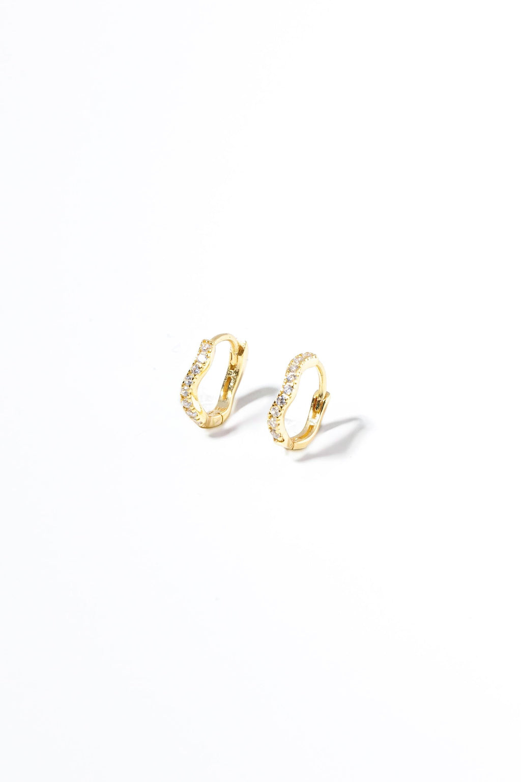 MINI HUGGI HOOPS - WAVY GOLD Jewellery & Accessories Coco Jewellery 