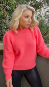 PETRA SUPER SOFT SWEATER - NEON CORAL Knitwear Coco Boutique 