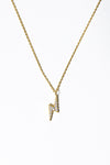 GOLD SPARKLE LIGHTNING BOLT NECKLACE Jewellery & Accessories Coco Jewellery 