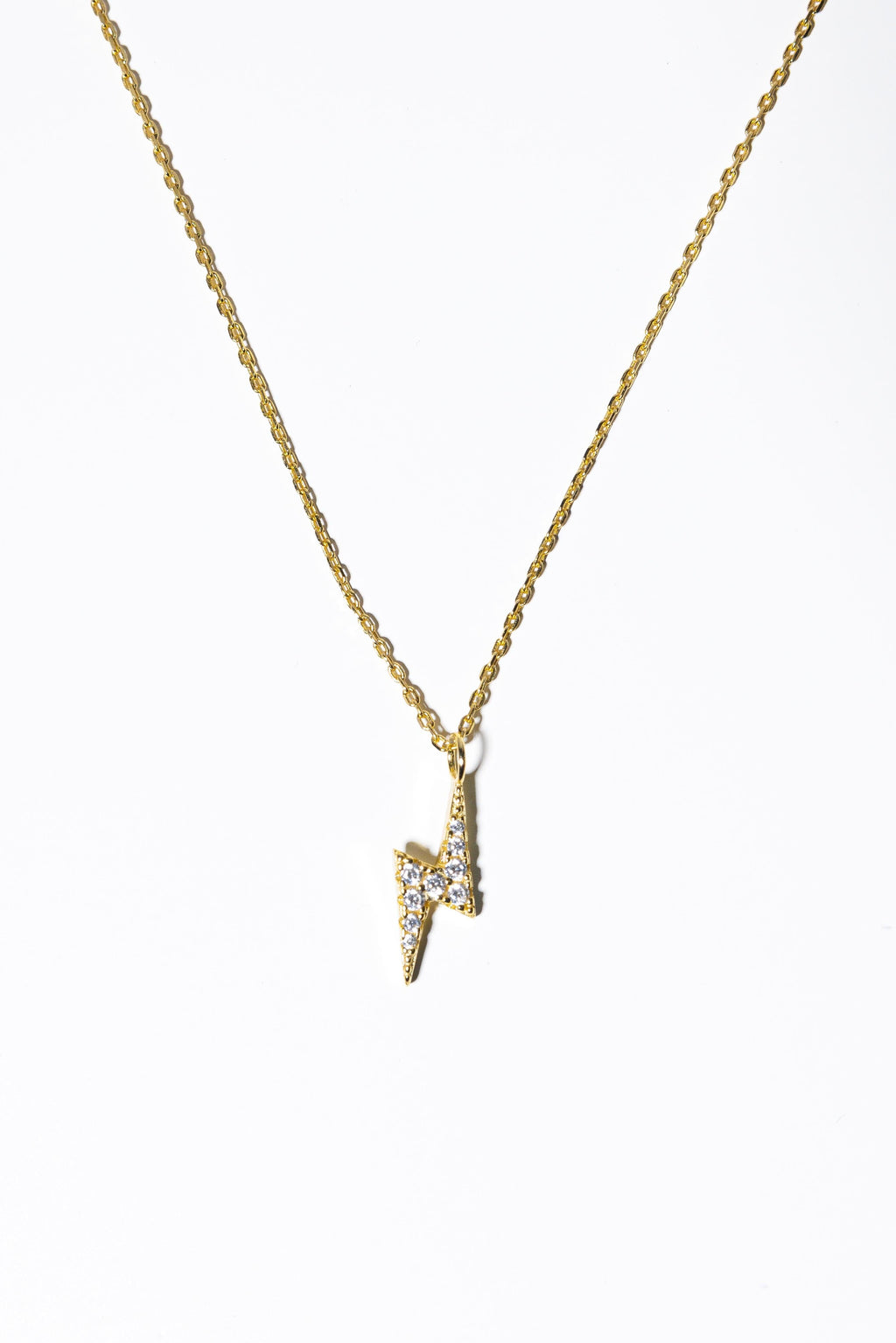 GOLD SPARKLE LIGHTNING BOLT NECKLACE Jewellery & Accessories Coco Jewellery 