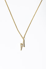 GOLD SPARKLE LIGHTNING BOLT NECKLACE Jewellery & Accessories Coco Jewellery 