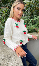 COCO CHERRY SWEATER - IVORY Coco Boutique 