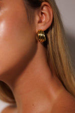 ROUND RIPPLE HOOP EARRINGS Jewellery & Accessories Coco Jewellery 