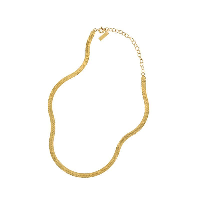 CLASSIC GOLD HERRINGBONE NECKLACE Jewellery & Accessories Coco Jewellery 