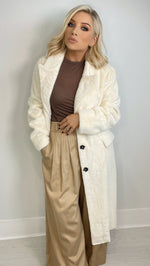 LORELEI FAUX FUR COAT - CREAM GOA GOA 