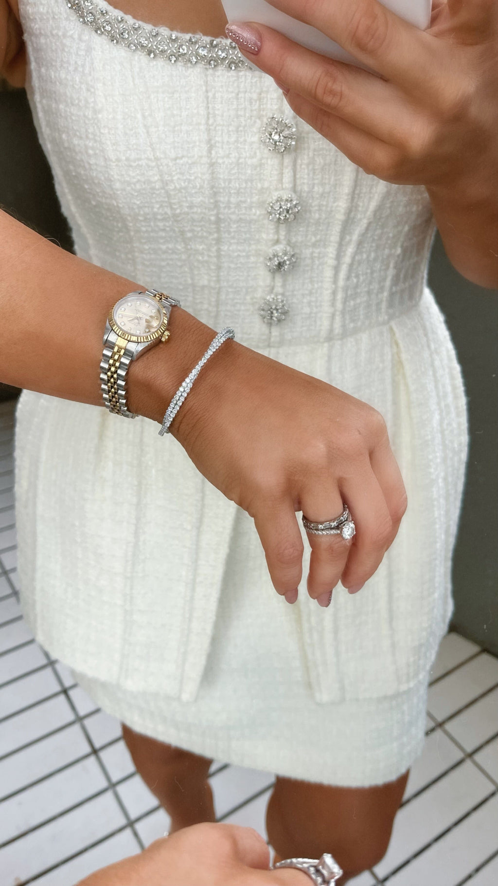 LEXI DOUBLE LAYER BANGLE - SILVER Coco Boutique 