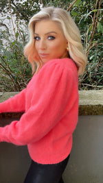 PETRA SUPER SOFT SWEATER - NEON CORAL Knitwear Coco Boutique 