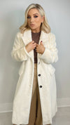 LORELEI FAUX FUR COAT - CREAM GOA GOA 