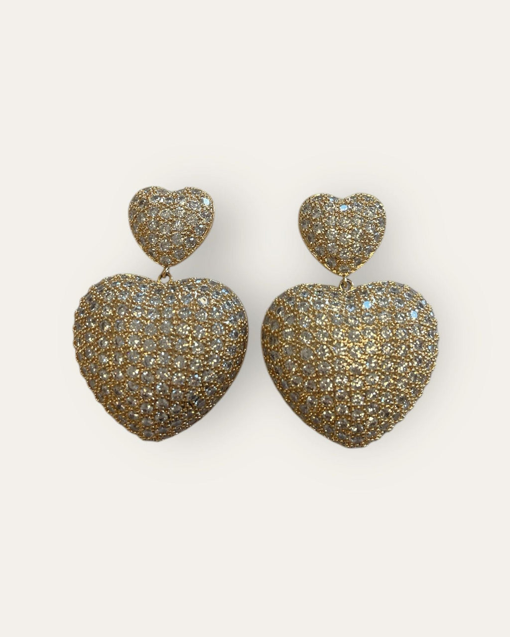 DOUBLE HEART EARRINGS - GOLD Jewellery & Accessories Coco Jewellery 