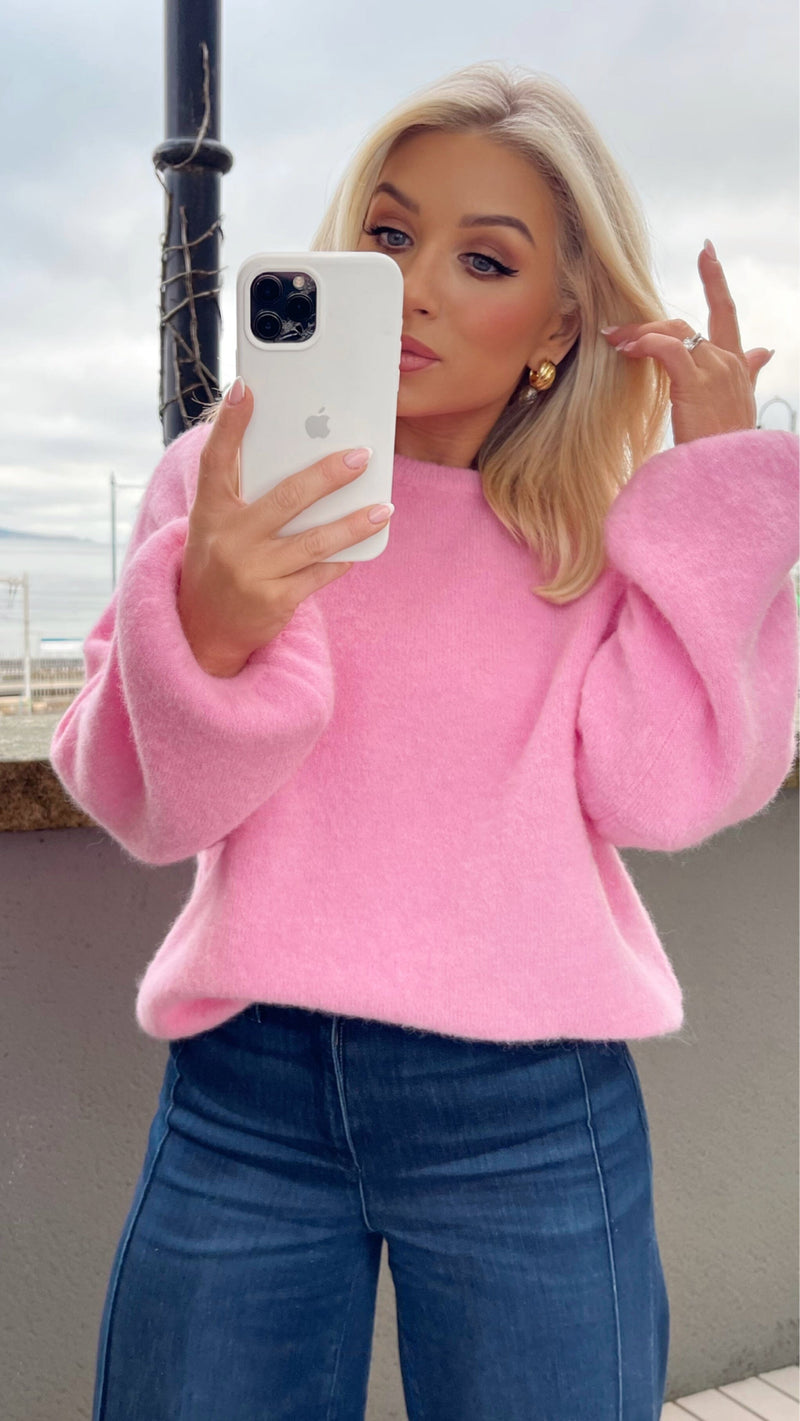 LOLLIE BABY ALPACA SWEATER - PINK Tops & Jumpers CG Luxe 