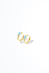 SOOKIE MINI TURQUOISE 18K GOLD HOOP EARRINGS - GOLD Jewellery & Accessories China - Accessories 