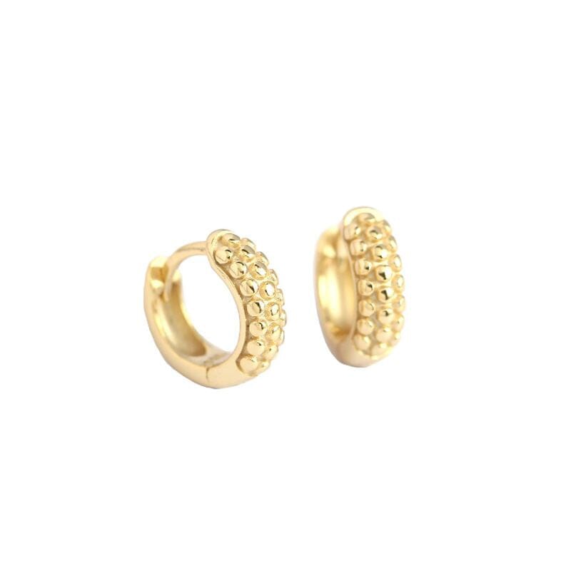 MINI HUGGI HOOPS - GOLD BEADED Coco Boutique 