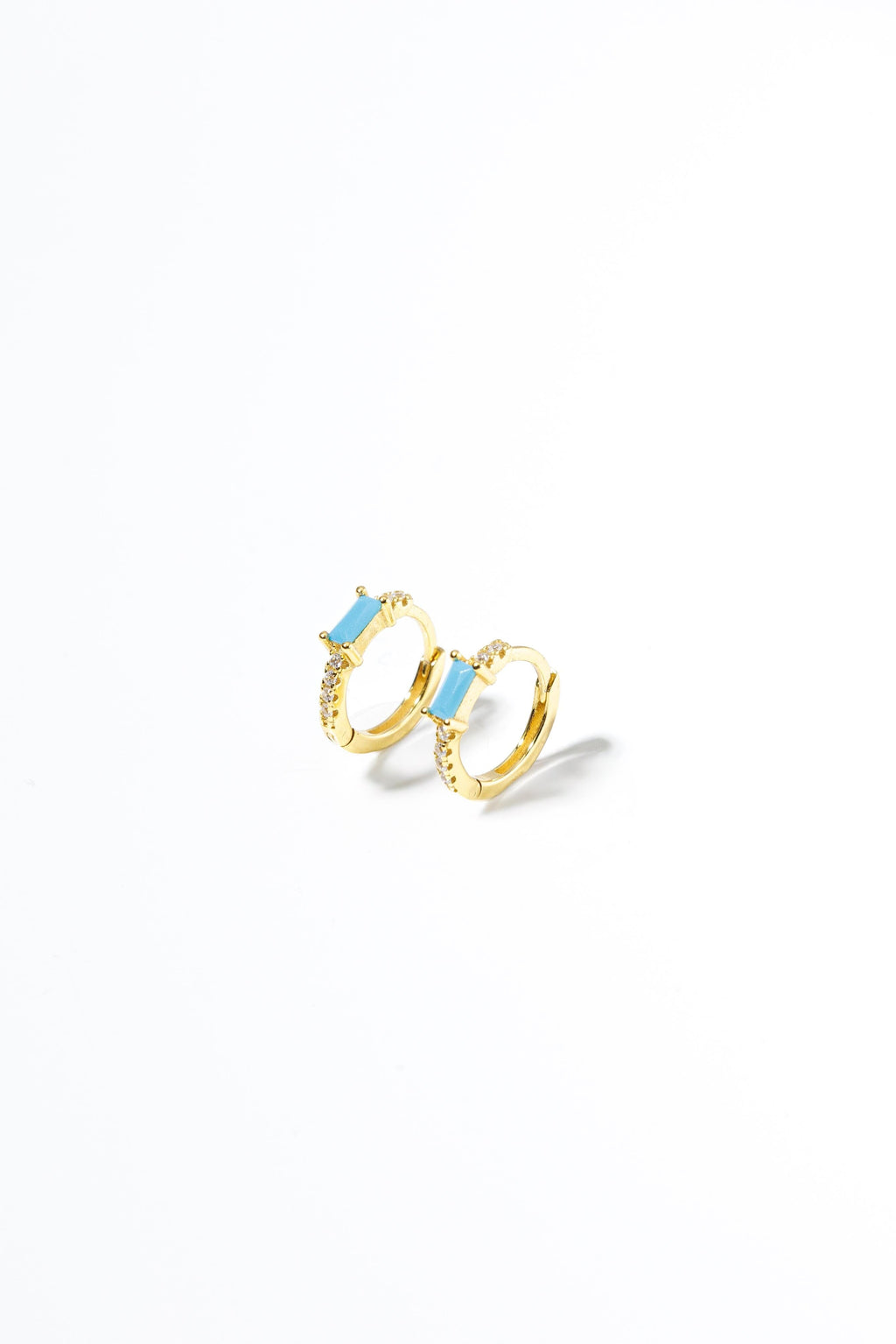 MINI HUGGI HOOPS - TURQUOISE Jewellery & Accessories Coco Jewellery 