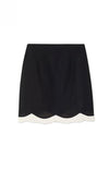 MONO SCALLOP COTTON BLEND TILLY SKIRT - BLACK/WHITE Tops & Jumpers Never Fully Dressed 