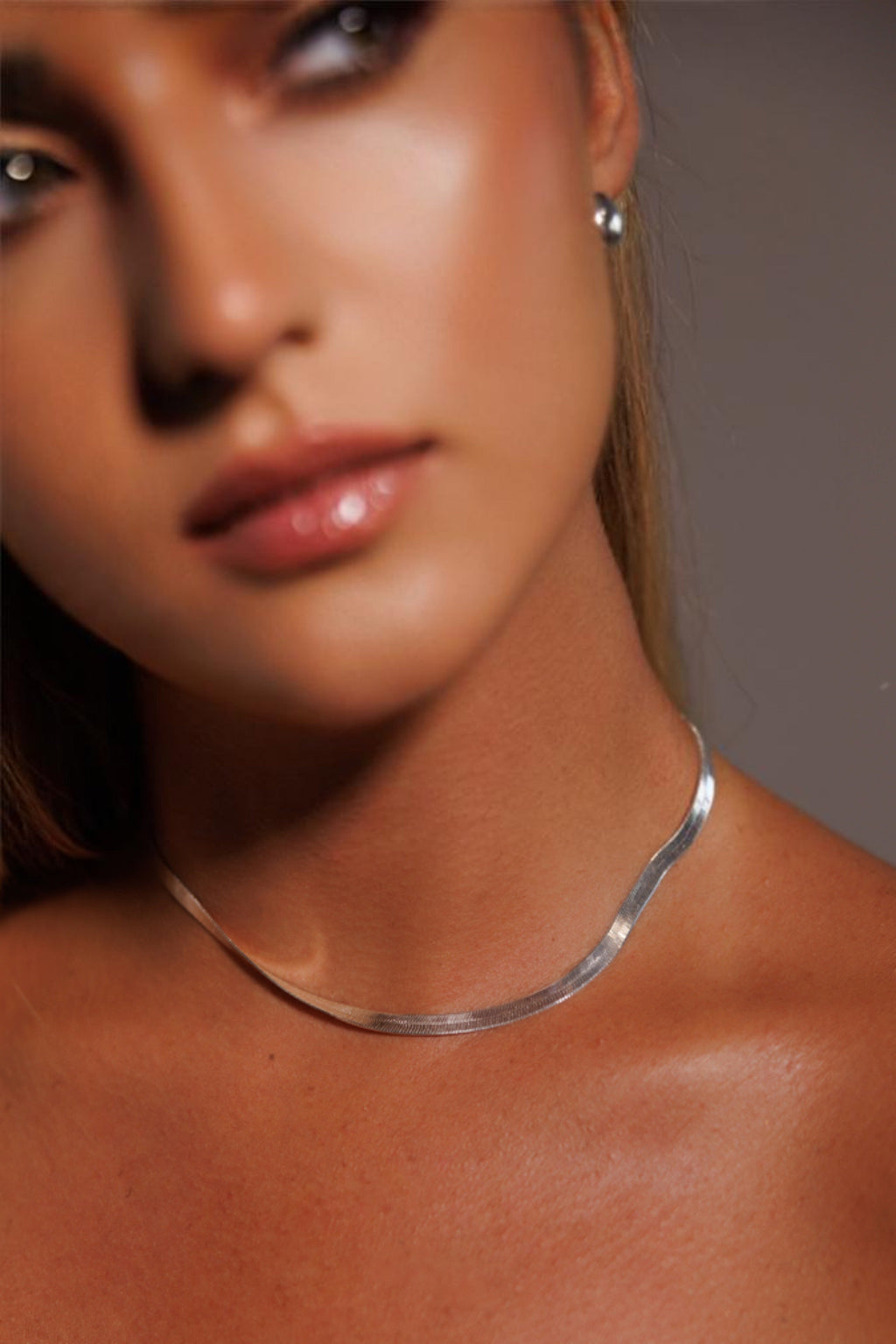 CLASSIC SILVER HERRINGBONE NECKLACE Jewellery & Accessories Coco Jewellery 