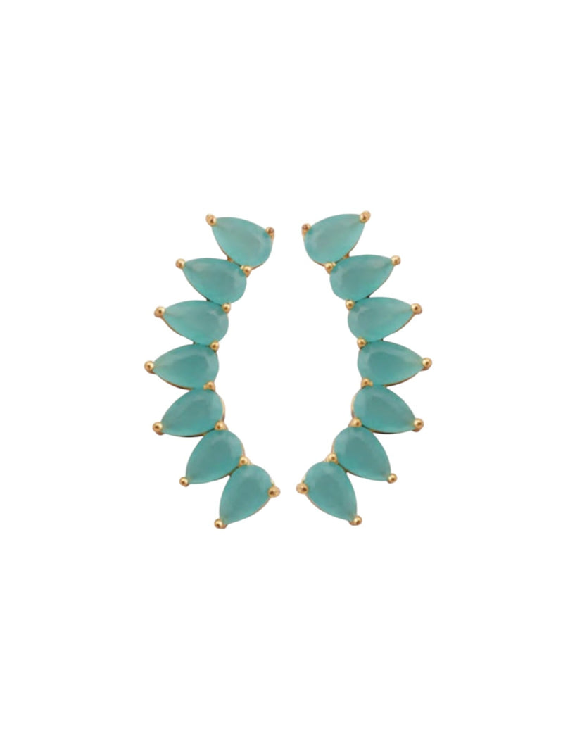 AQUA CURVED EARRINGS Coco Boutique 