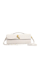 CARRERA WOVEN LEATHER BAG - WHITE Coco Boutique 