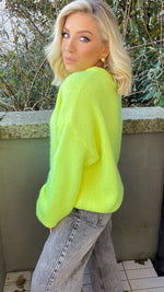 LOLLIE BABY ALPACA SWEATER - NEON YELLOW Coco Boutique 