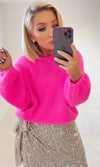 LOLLIE BABY ALPACA SWEATER - NEON PINK Coco Boutique 