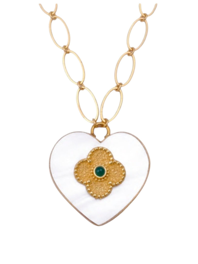 HEART OF GOLD NECKLACE - SEASHELL Jewellery & Accessories Coco Jewellery 