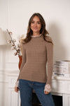 KAYLEIGH RIBBED TOP - TAUPE Coco Boutique 