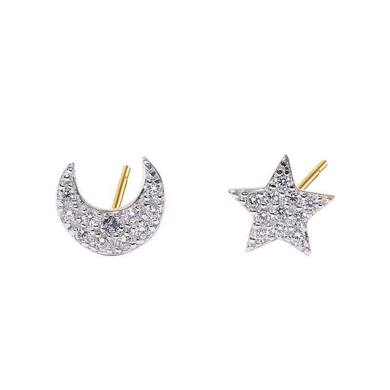 MOON & STAR STUD EARRINGS Jewellery & Accessories Coco Jewellery 