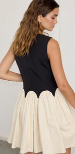 LUCY PUFF DRESS - BLACK/WHITE Dresses Never Fully Dressed 