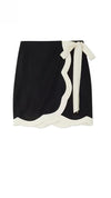 MONO SCALLOP COTTON BLEND TILLY SKIRT - BLACK/WHITE Tops & Jumpers Never Fully Dressed 